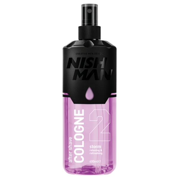 NISHMAN 02 After Shave Cologne 70&deg; Alkohol desinfizierend - Storm 400 ml XL