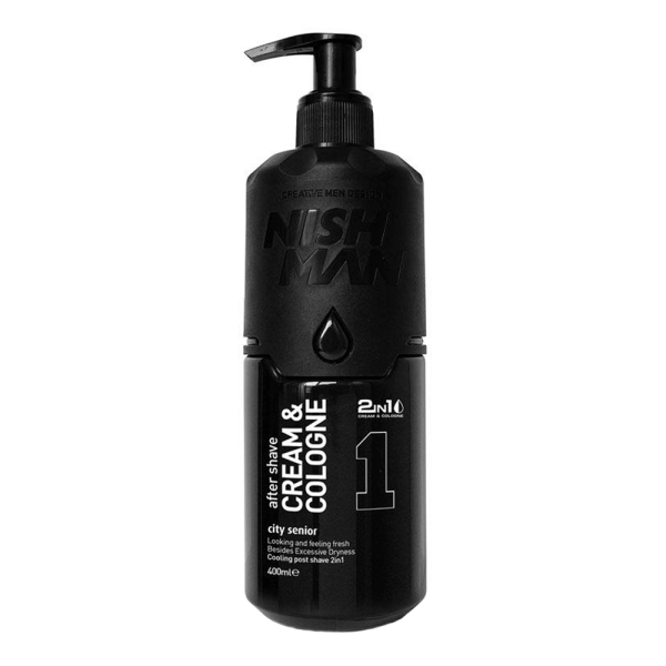 NISHMAN 01 After Shave Cream &amp; Cologne - City Senior black 400 ml XL