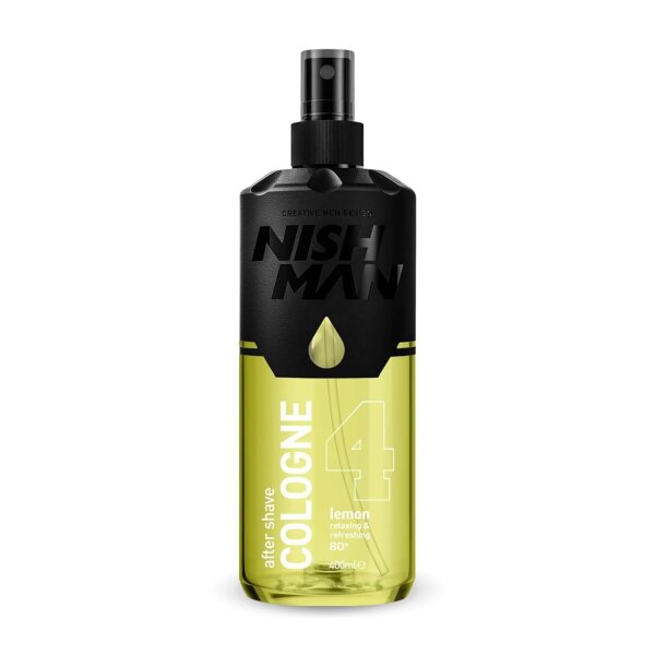 NISHMAN 04 After Shave Cologne 80&deg; Alkohol desinfizierend - Lemon 400 ml XL