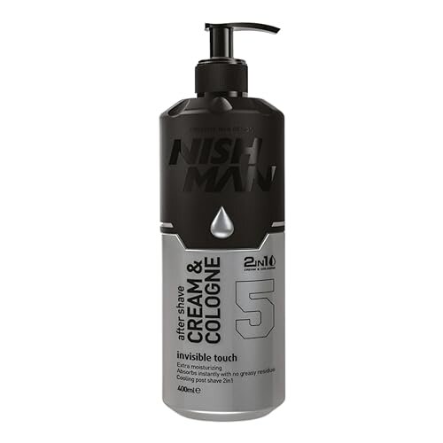 NISHMAN 05 After Shave Cream &amp; Cologne - Invisible Touch silver 400 ml XL