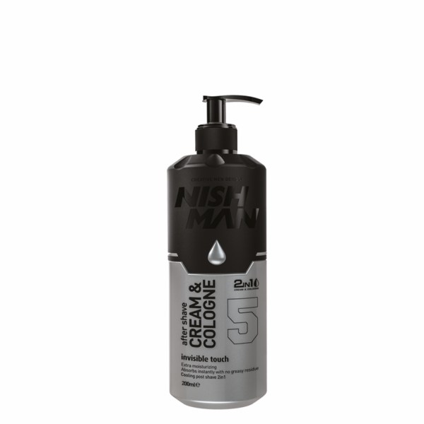 NISHMAN 05 After Shave Cream &amp; Cologne - Invisible Touch silver 200 ml