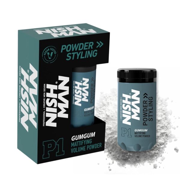NISHMAN P1 BLAU gum gum Volume Powder Mattifying Styling Ultra Hold 20 g