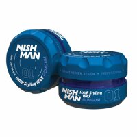 NISHMAN 01 Hair Styling Wax Gumgum - blau 150 ml XL