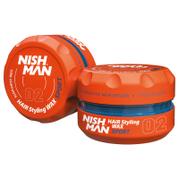 NISHMAN 02 Hair Styling Wax Sport - orange 150 ml XL