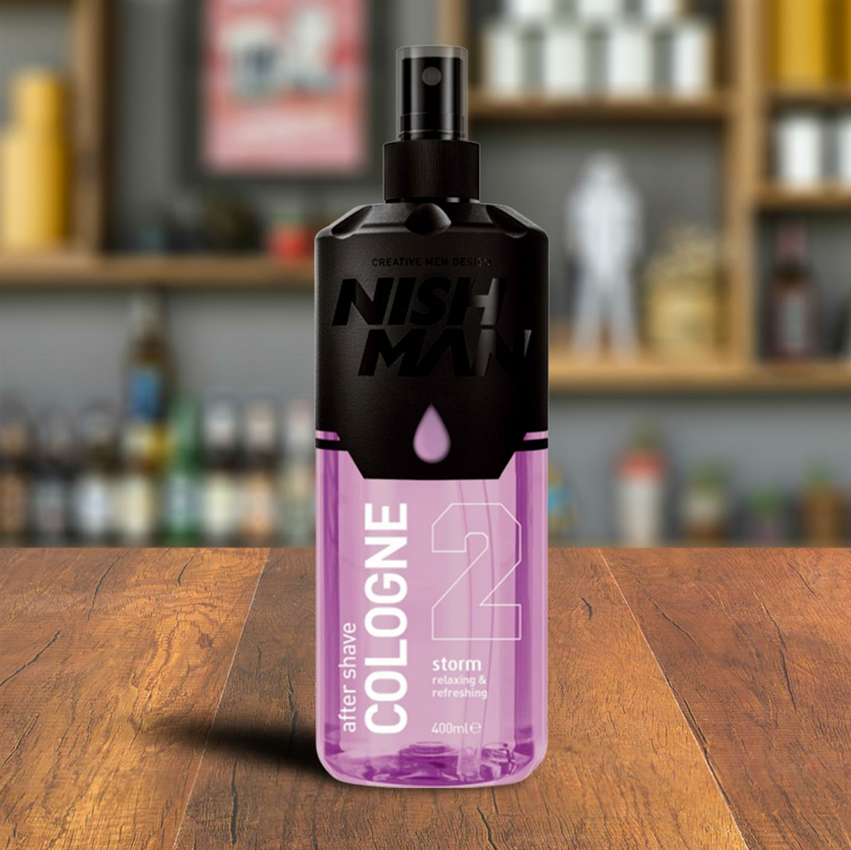 NISHMAN 02 After Shave Cologne 70° Alkohol desinfizierend Storm 400