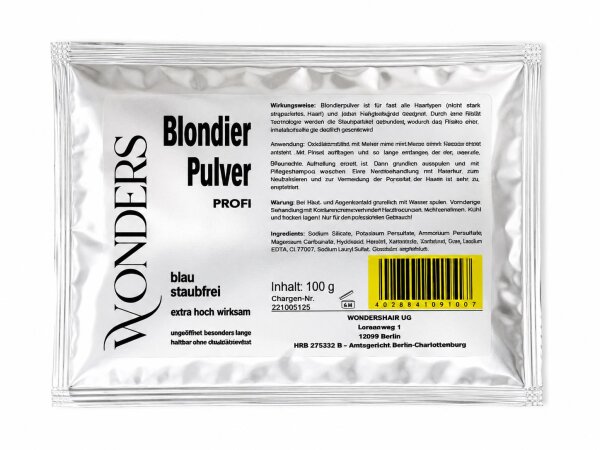 Wonders Premium Profi Blondierpulver blau 100 g  Beutel