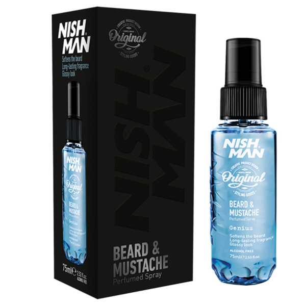 NISHMAN Bart Parfum Spray - Genius 75 ml - blau