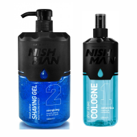 NISHMAN Set Shaving Gel 1000 ml &amp; After Shave Cologne...