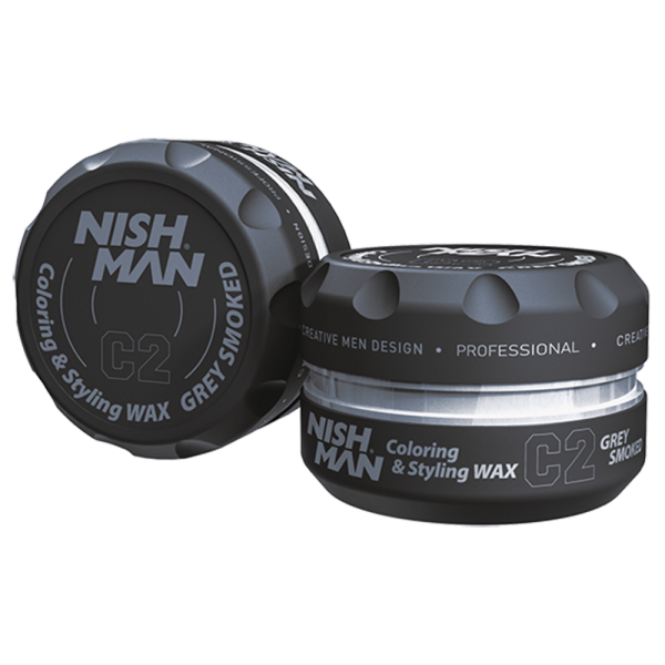 NISHMAN C2 Coloring Farb Hair Styling Wax - Grey Smoked 100 ml
