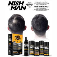 NISHMAN Hair Building Premium Keratin Fiber Sch&uuml;tthaar Set 2 in1 dark brown