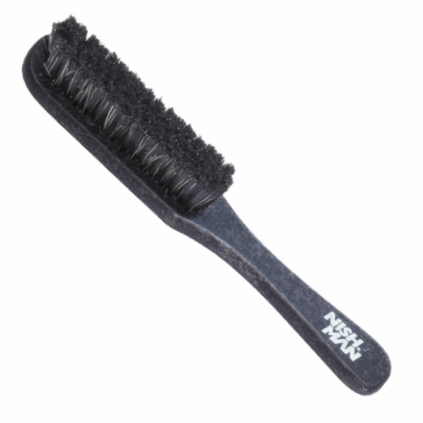 NISHMAN Profi Barber Fade Brush Gr&ouml;sse L mit Echtholzgriff &amp; Naturborsten