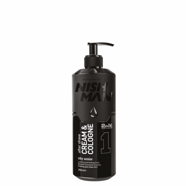 NISHMAN 01 After Shave Cream &amp; Cologne - City Senior black 200 ml