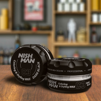 NISHMAN C3 Coloring Farb Hair Styling Wax - Dark Black 100 ml