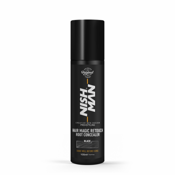 NISHMAN Hair Magic Kaschierspray f&uuml;r Bart und Haarans&auml;tze - schwarz 100 ml