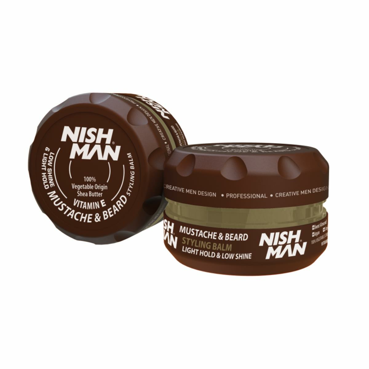 NISHMAN Mustache & Beard Balm Bart Wachs 100ml NISHMAN Germany, 13,