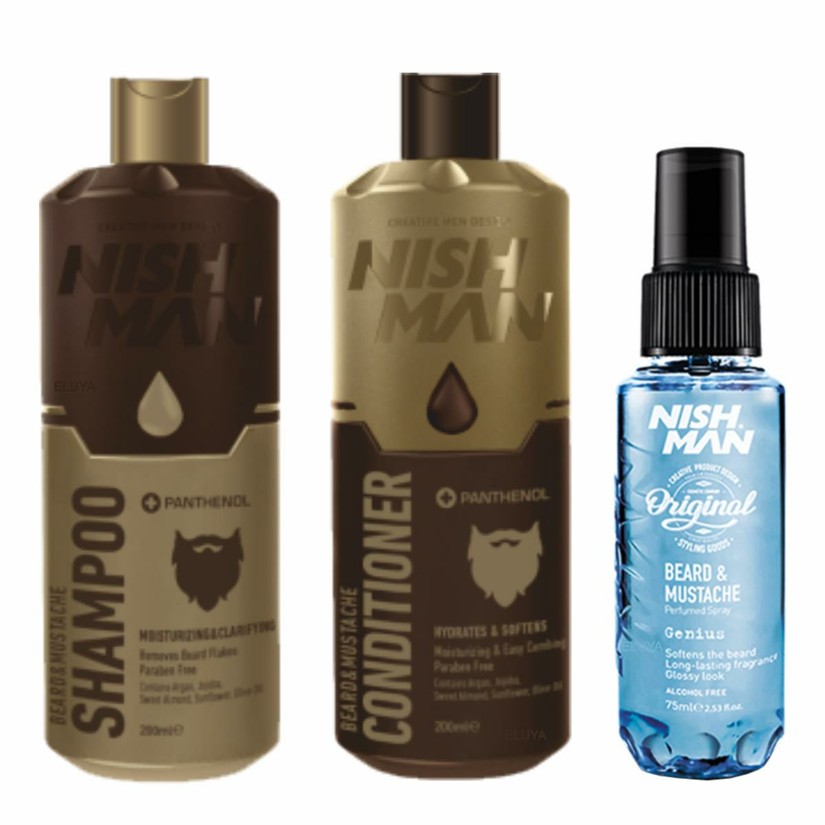 NISHMAN BartSet 03 Shampoo Conditioner Bart Parfum Genius NISH