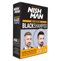 NISHMAN Blackshampoo Hair&amp;Beard Care 2x200ml